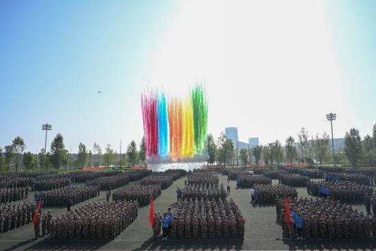 36365线路检测中心举行2023级新生开学典礼暨军训总结大会